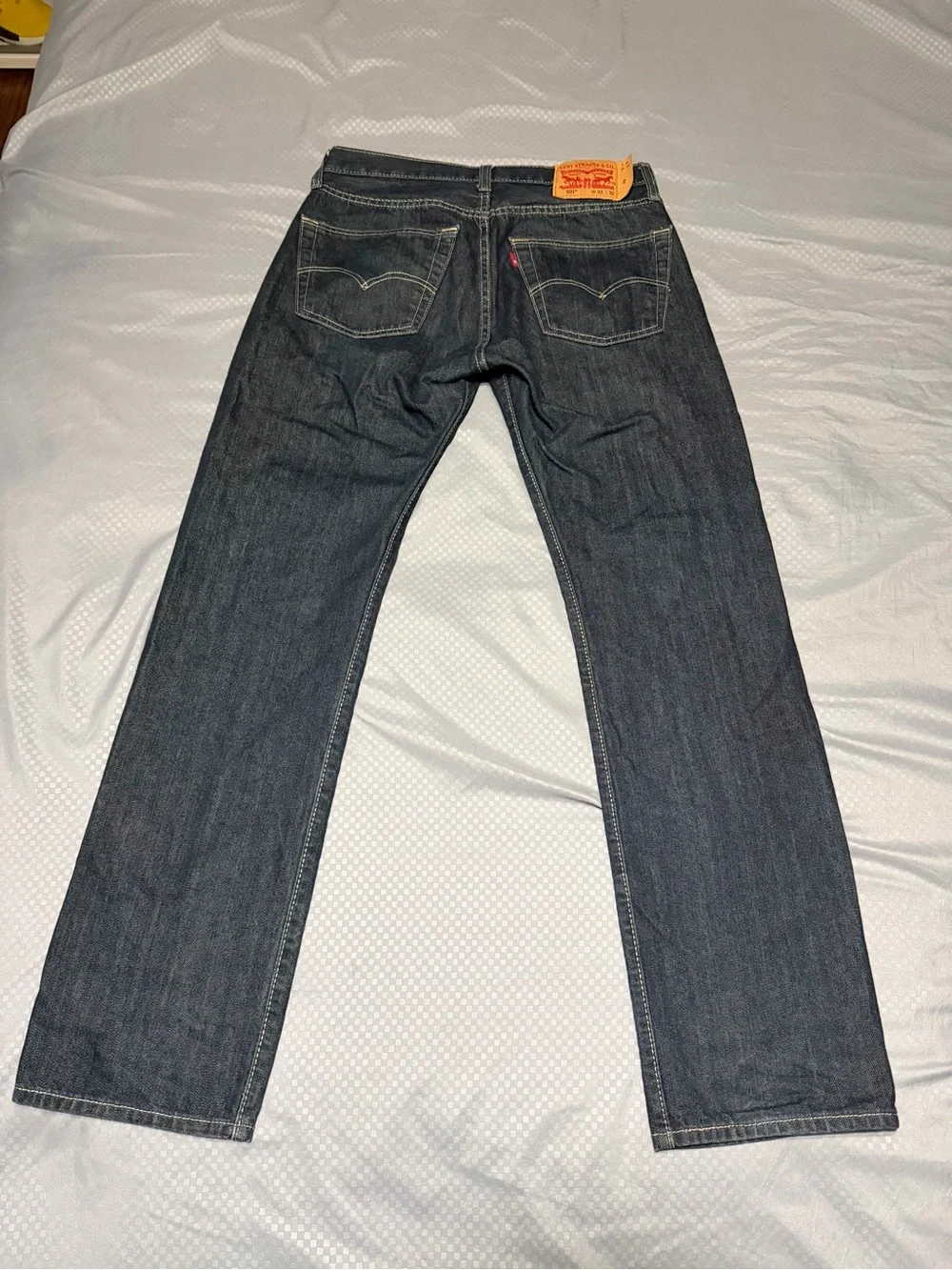 31x32 - Mens Levi's 501 Original Fit Jeans Rigid Dark Wash Blue